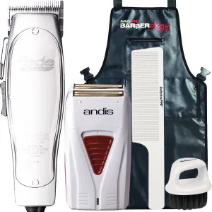 Andis 01690 Professional Fade Master Hair Clipper Silver   Andis 17150 Pro Foil Shaver Accessory Kit