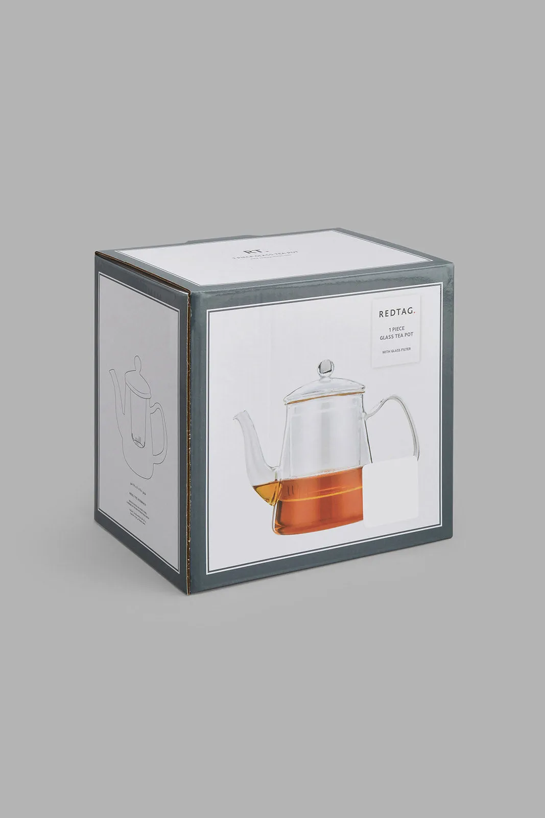 Clear Glass Tea Pot With Filter (800ml)