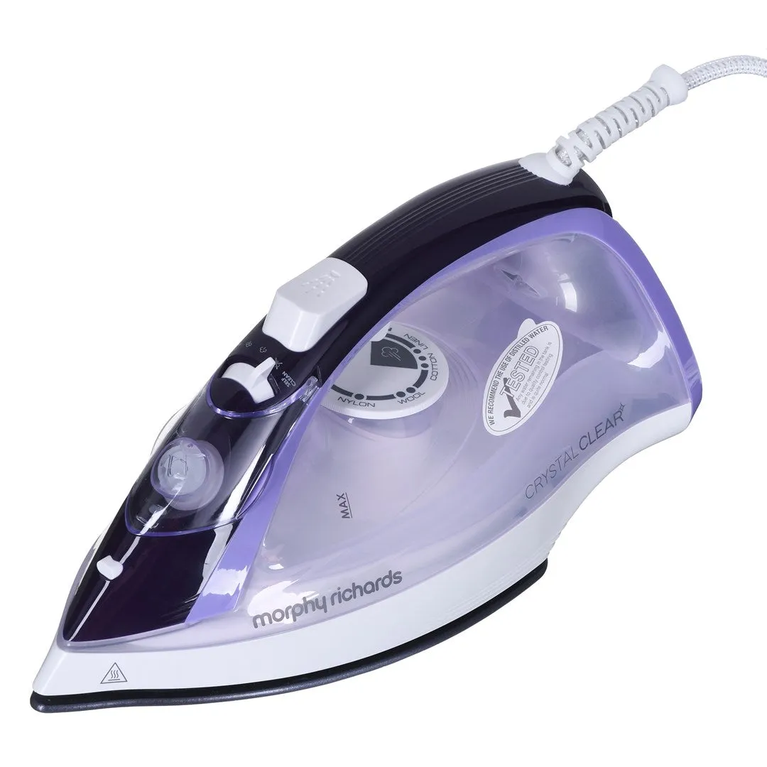 Morphy Richards 300301 Iron Steam Iron Ceramic Soleplate 2400 W Violet, White