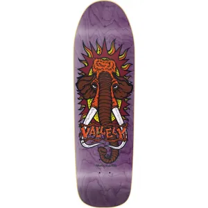 New Deal 9.5" x 32.37" Vallely Mammoth Purple Screen Print Skateboard Deck