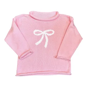 Pink Bow Rollneck Sweater