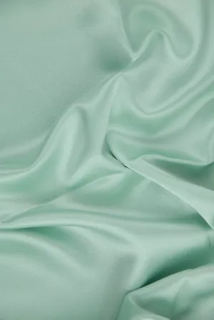 Whispering Blue Silk Crepe Back Satin Fabric