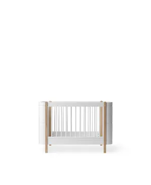 Wood Mini  cot bed, white/oak